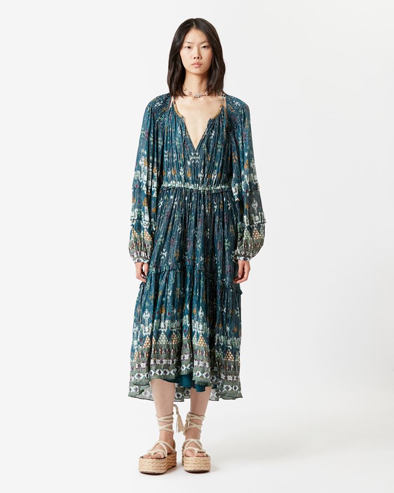 FRATELA COTTON AND LUREX DRESS